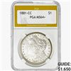 Image 1 : 1881-CC Morgan Silver Dollar PGA MS64+
