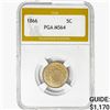 Image 1 : 1866 Shield Nickel PGA MS64