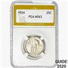 Image 1 : 1924 Standing Liberty Quarter PGA MS63