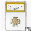 Image 1 : 1913 Buffalo Nickel PGA MS67 Type 1