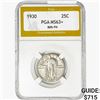 Image 1 : 1930 Standing Liberty Quarter PGA MS63+ 80% FH