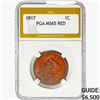 Image 1 : 1817 Coronet Head Large Cent PGA MS65 RED