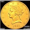Image 1 : 1861 $10 Gold Eagle UNCIRCULATED