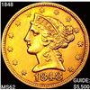 Image 1 : 1848 $5 Gold Half Eagle UNCIRCULATED