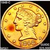 Image 1 : 1848-C $5 Gold Half Eagle UNCIRCULATED