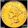 Image 1 : 1858 $3 Gold Piece UNCIRCULATED
