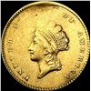 Image 1 : 1855 Rare Gold Dollar LIGHTLY CIRCULATED