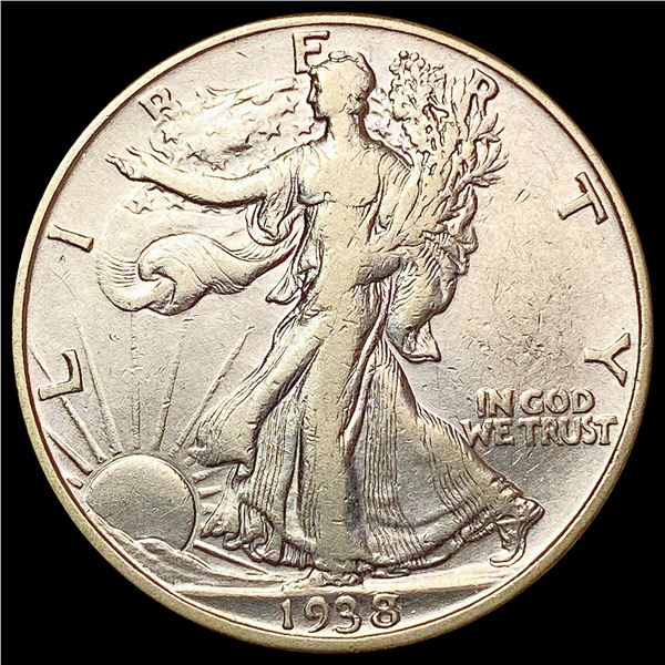 1938-D Walking Liberty Half Dollar NEARLY UNCIRCUL