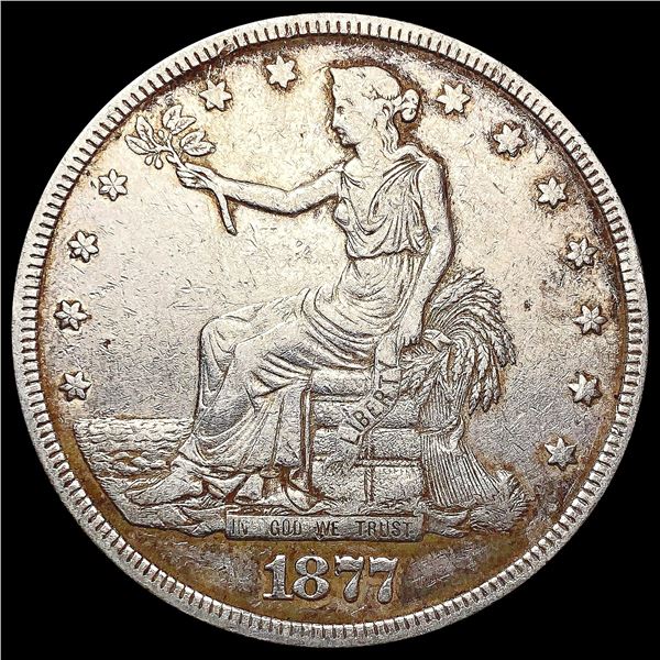 1877 Silver Trade Dollar NEARLY UNCIRCULATED