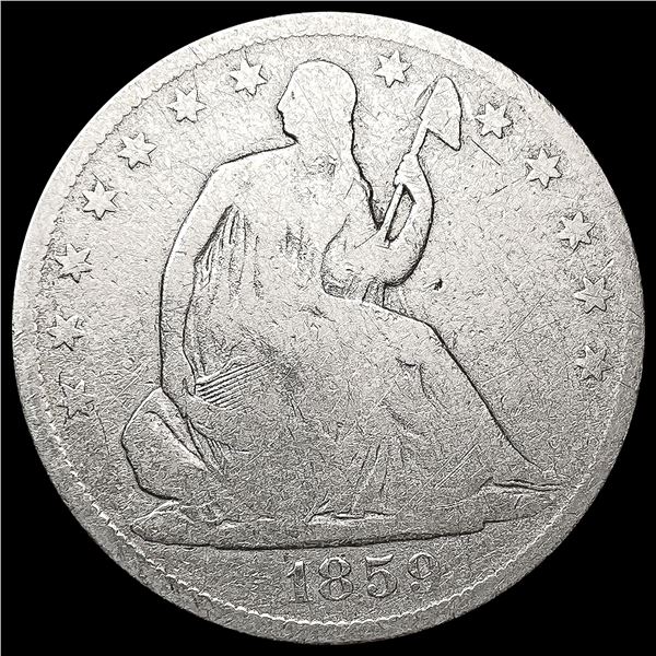 1859-O Seated Liberty Half Dollar LIGHTLY CIRCULAT