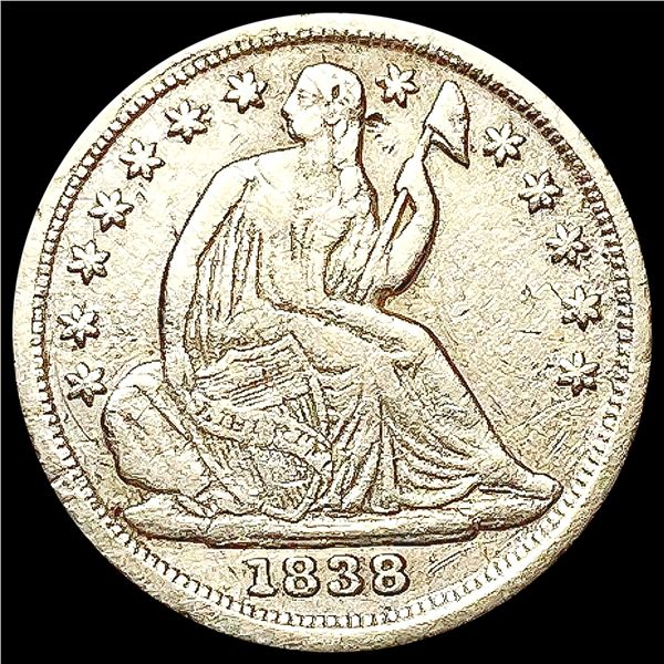 1838 Seated Liberty Half Dime CLOSELY UNCIRCULATED