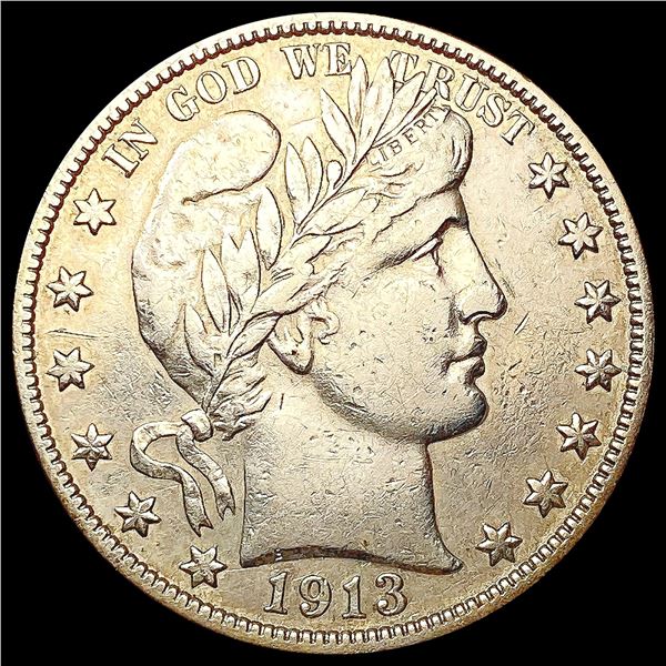 1913-S Barber Half Dollar NEARLY UNCIRCULATED