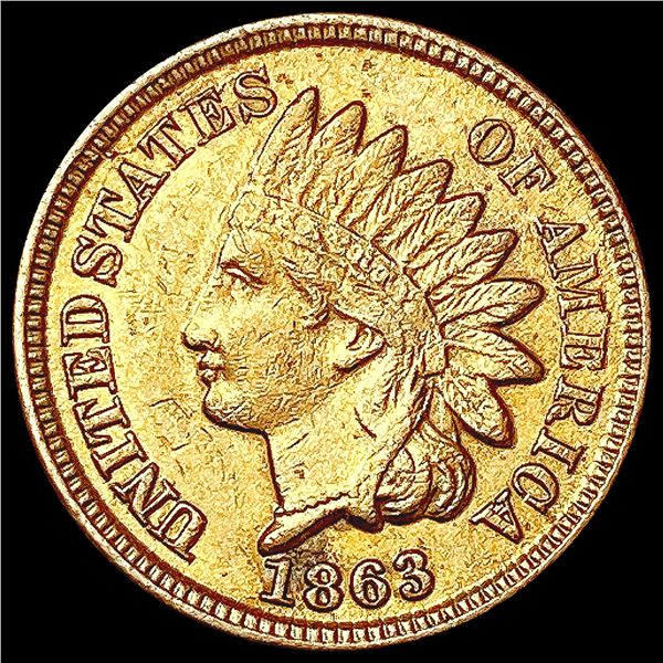 1863 Indian Head Cent CLOSELY UNCIRCULATED