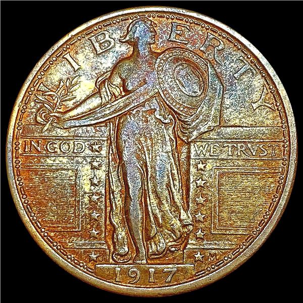 1917 T1 Standing Liberty Quarter CHOICE AU