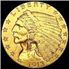 Image 1 : 1913 $2.5 Gold Quarter Eagle CLOSELY UNCIRCULATED