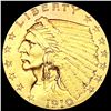 Image 1 : 1910 $2.5 Gold Quarter Eagle CLOSELY UNCIRCULATED