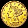 Image 1 : 1907 $2.5 Gold Quarter Eagle CLOSELY UNCIRCULATED