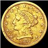 Image 1 : 1857 $2.50 Gold Quarter Eagle LIGHTLY CIRCULATED