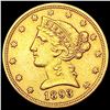 Image 1 : 1893 $5 Gold Half Eagle CLOSELY UNCIRCULATED