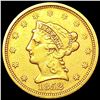 Image 1 : 1852 $2.50 Gold Quarter Eagle CLOSELY UNCIRCULATED