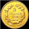 Image 2 : 1878 $3 Gold Piece CHOICE AU