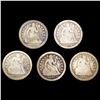 Image 1 : [5] 1842-O Seated Liberty Dimes NICELY CIRCULATED