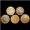 Image 1 : [5] Varied US Coinage [[4] 1866, 1889] NICELY CIRC