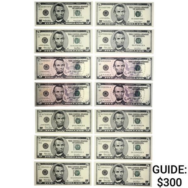 [14] 1999-2013 $5 FRN