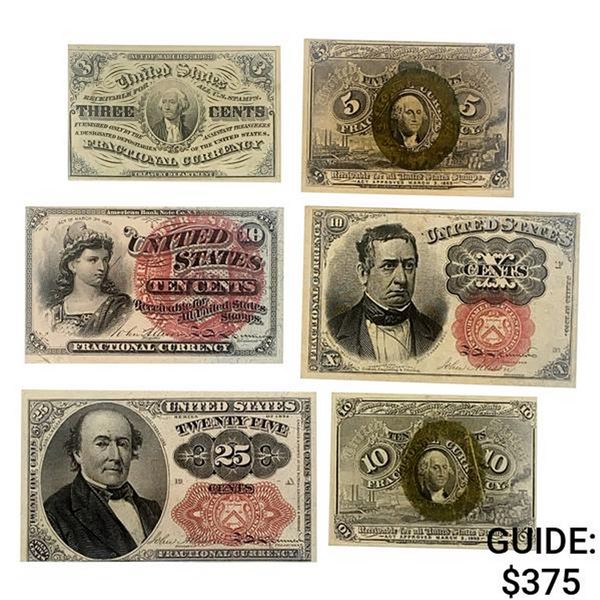 [6] M 1863 & 1874 Asstd. Fractional Currency