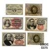 Image 1 : [6] M 1863 & 1874 Asstd. Fractional Currency