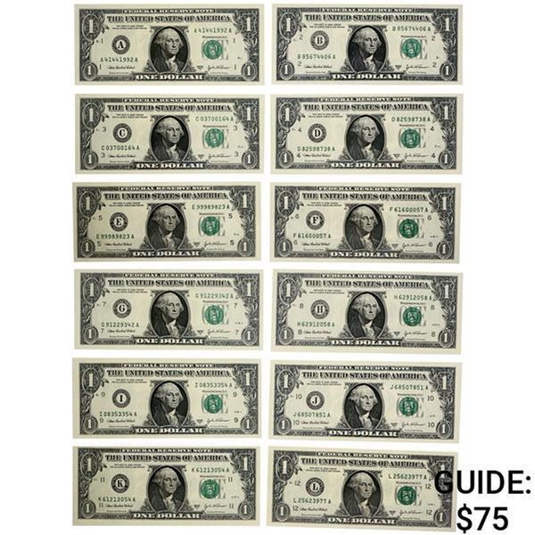 2003-A $1 FRN District Set