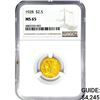 Image 1 : 1928 $2.50 Gold Quarter Eagle NGC MS65