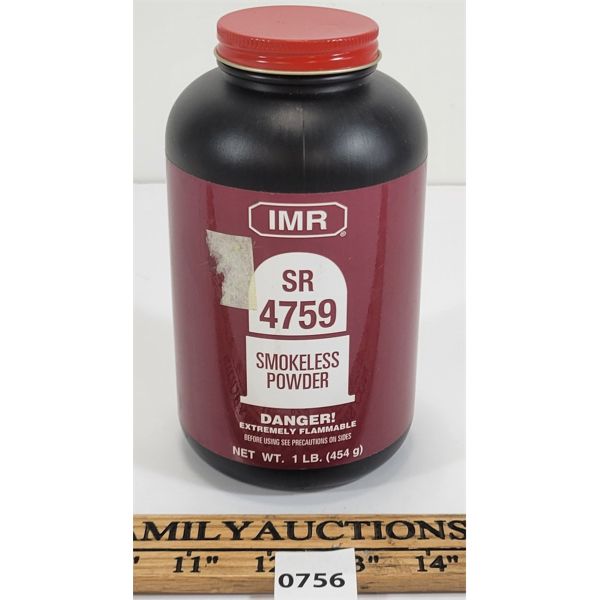 POWDER: IMR SMOKELESS POWDER SR 4759 - 1LBS