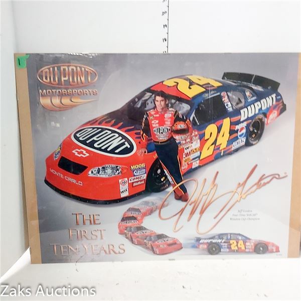 Jeff Gordon Picture Behind Glass