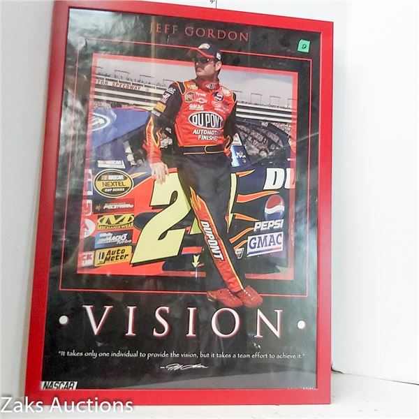 Framed Jeff Gordon Vision Poster Picture