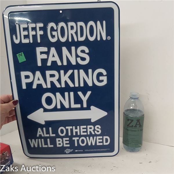 Jeff Gordon Fans Parking Only | Metal Sign