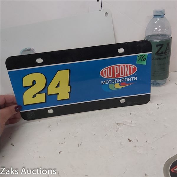 Du Pont Motorsports | 24 | Jeff Gordon | License Plate
