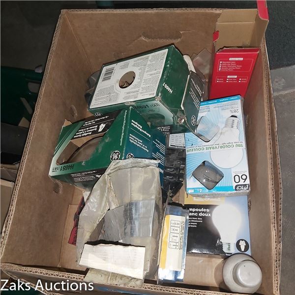 Estate | Box of Headlights | Hardware | Plumbing | +