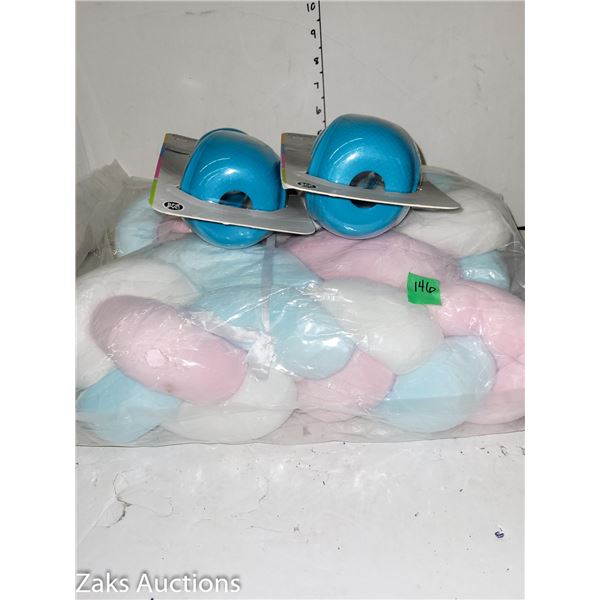 Lot of 2 Silicone Sleeves for Drinks | Baby Crib Bumper Pads