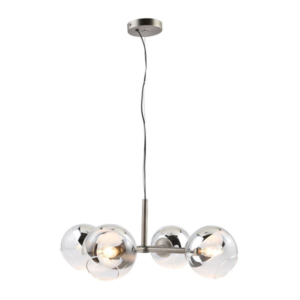 L2 Lighting 25-inch Diameter Pendant Lamp with Clear and Chrome Glass