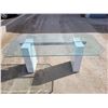 Image 1 : Estate Contemporary Marble Base Glass Kitchen Table
