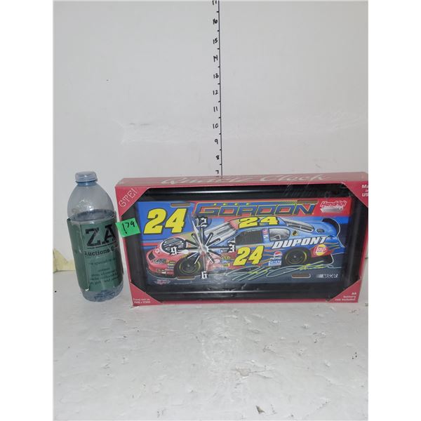 New | Boxed Framed Jeff Gordon 24 Clock