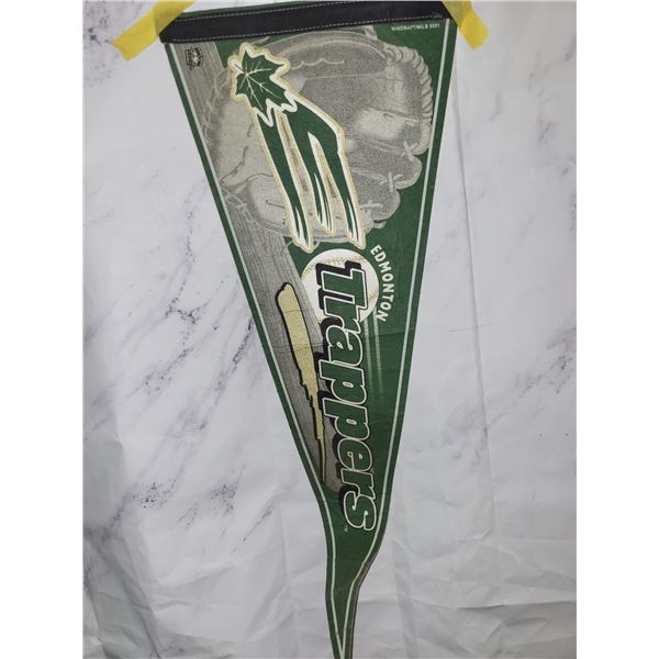 Edmonton Trappers Baseball Team Pennant