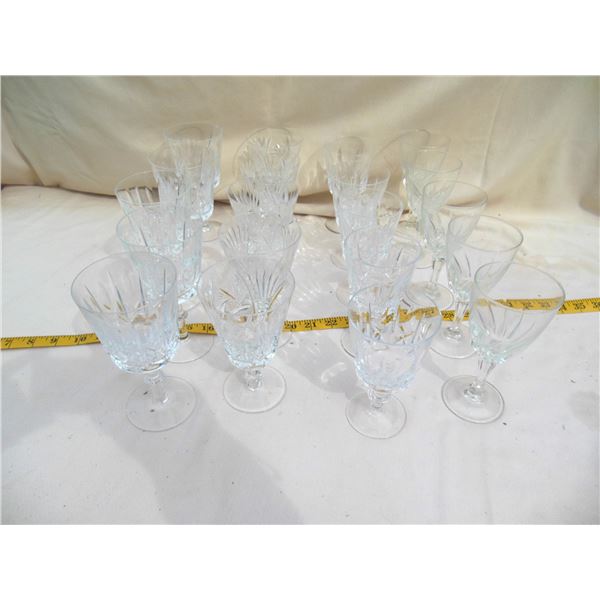 Set of Stemware - 4 Styles – 5 pieces of Each Style