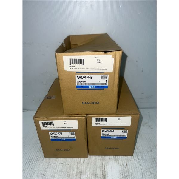 (3) SMC #ADH4000-N04B Heavy Duty Automatic Tank Drains