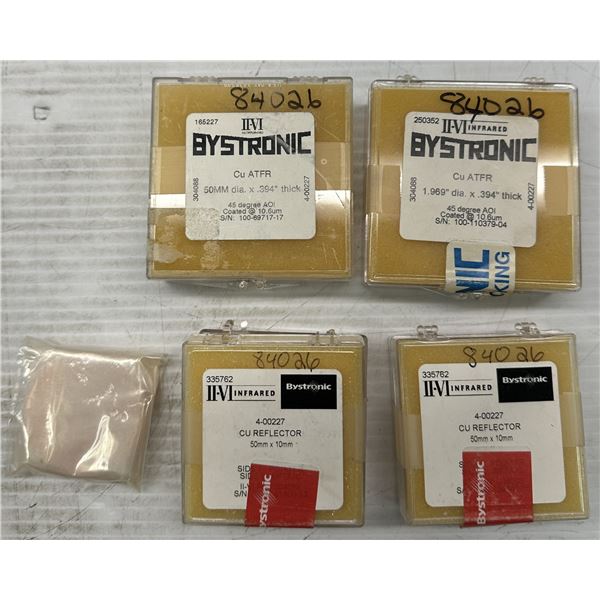Lot of (5) Misc. II-VI Infrared CU Reflectors