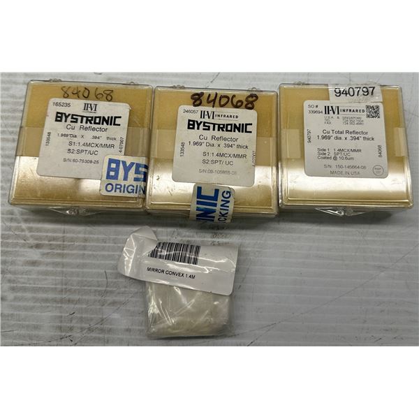 Lot of (4) Misc. II-VI Infrared CU Reflectors