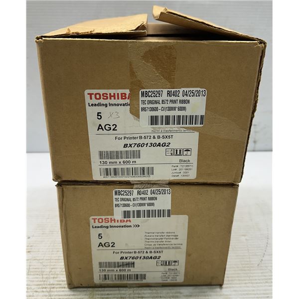 Lot of (2) Toshiba #BX760130AG2 Printer Ribbon