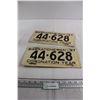 Image 1 : Pair of Saskatchewan 1937 Coronation Year License Plates