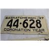 Image 3 : Pair of Saskatchewan 1937 Coronation Year License Plates